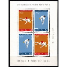 Olympiaden Tokyo. Miniark. Postfrisk.